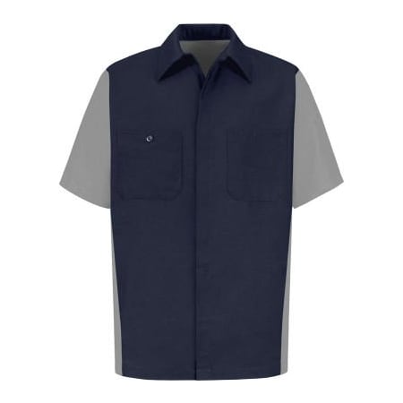 Vf Imagewear Red Kap Men's Crew Shirt Short Sleeve Long-XL Navy/Gray SY20 SY20NGSSLXL